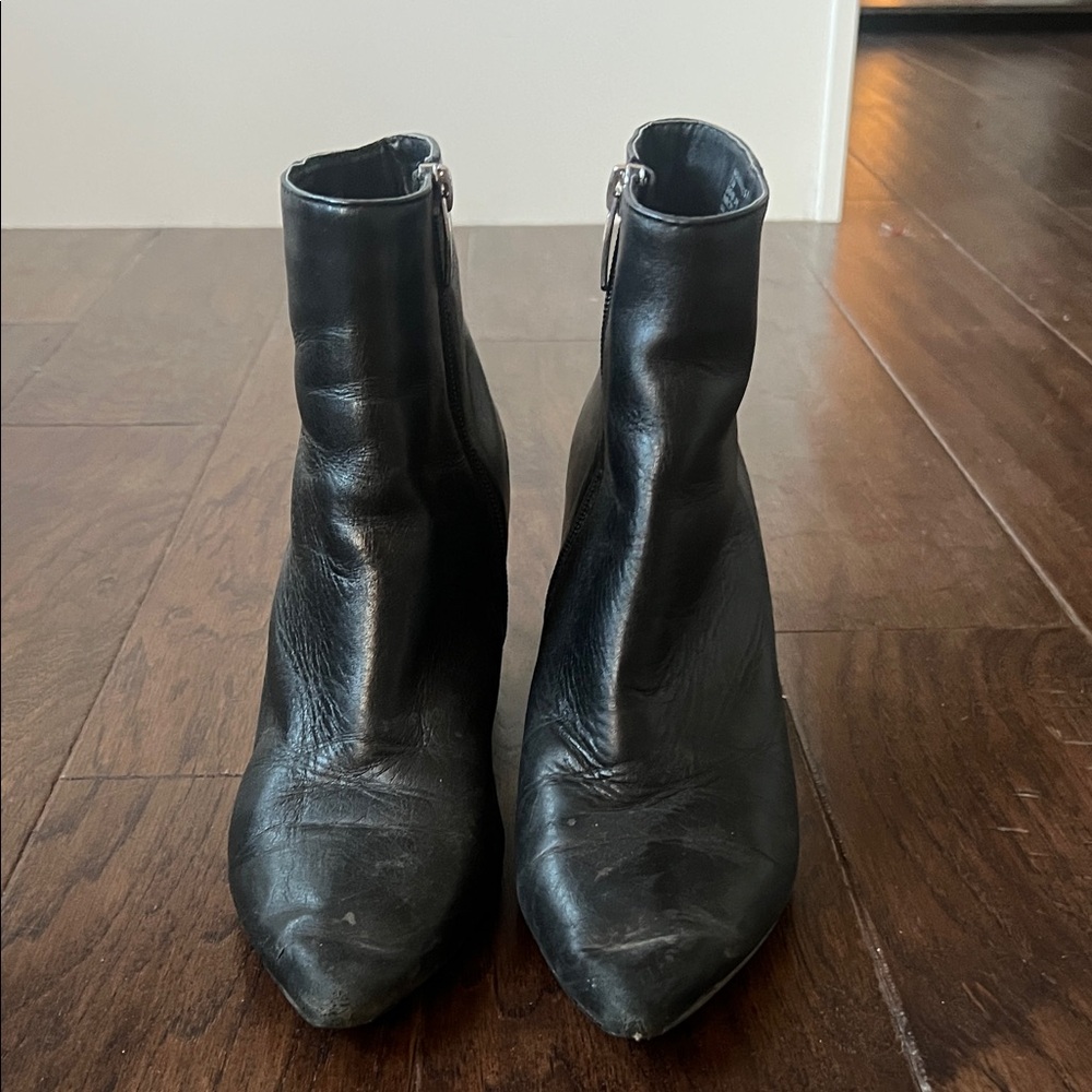 Black Leather Ankle Boots